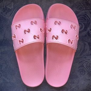 Used Pink Gucci Slides